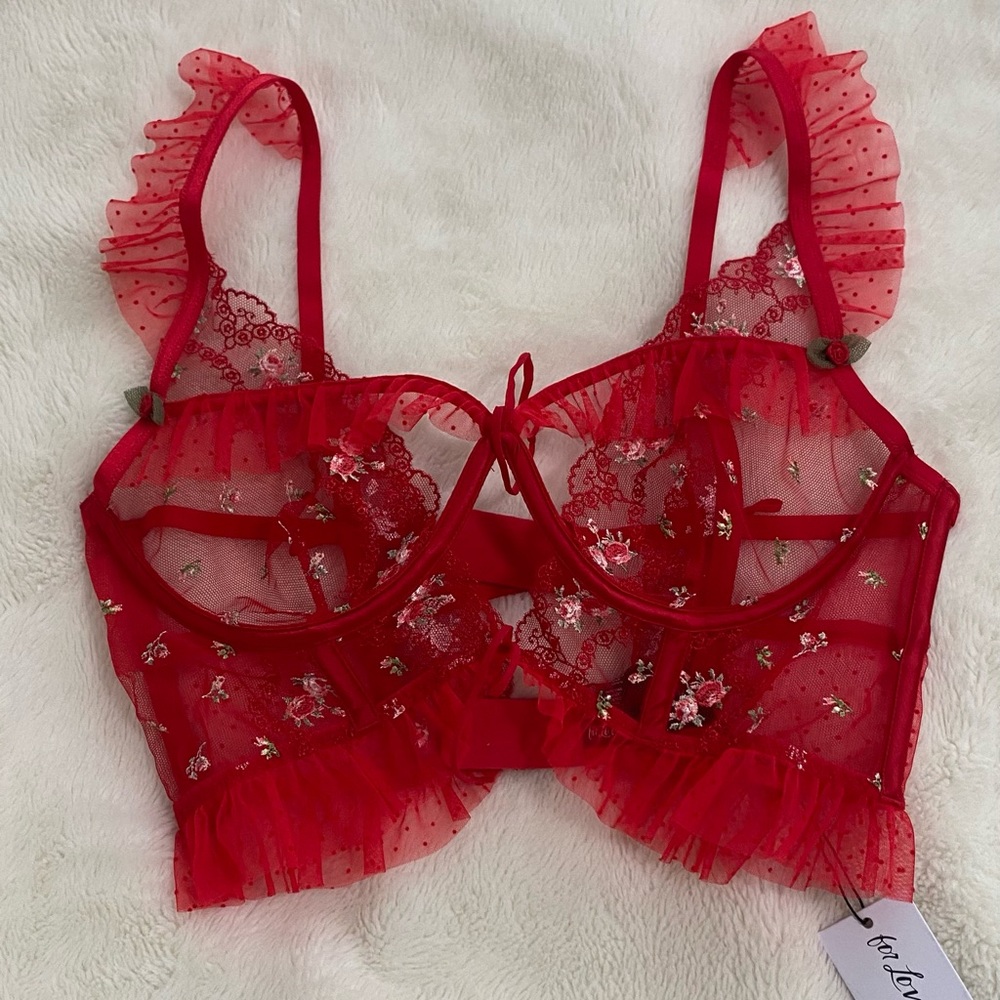 SOLD //// FOR LOVE & LEMONS red rouge bustier